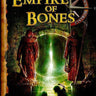 Empire of Bones, by N.D. Wilson, Ashtown Burials III. Cyrus and Antigone are waist-deep in water and they see a circular door guarded by two hooded soldiers: one with a spear and sling and the other with a sword; there are skulls by their feet.